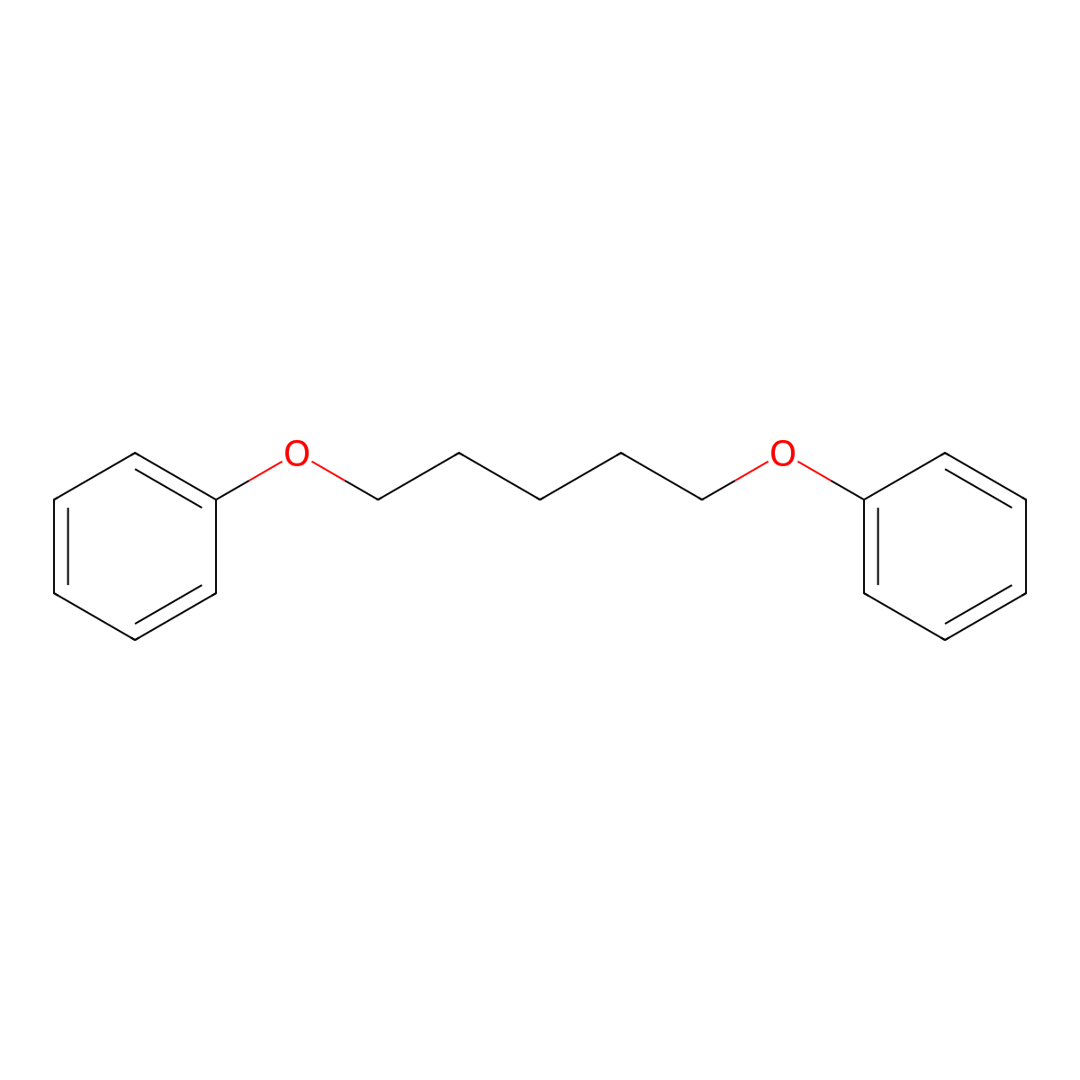 Benzene, 1,1'-(1,5-pentanediylbis(oxy))bis- molecular structure, CAS 40339-96-6