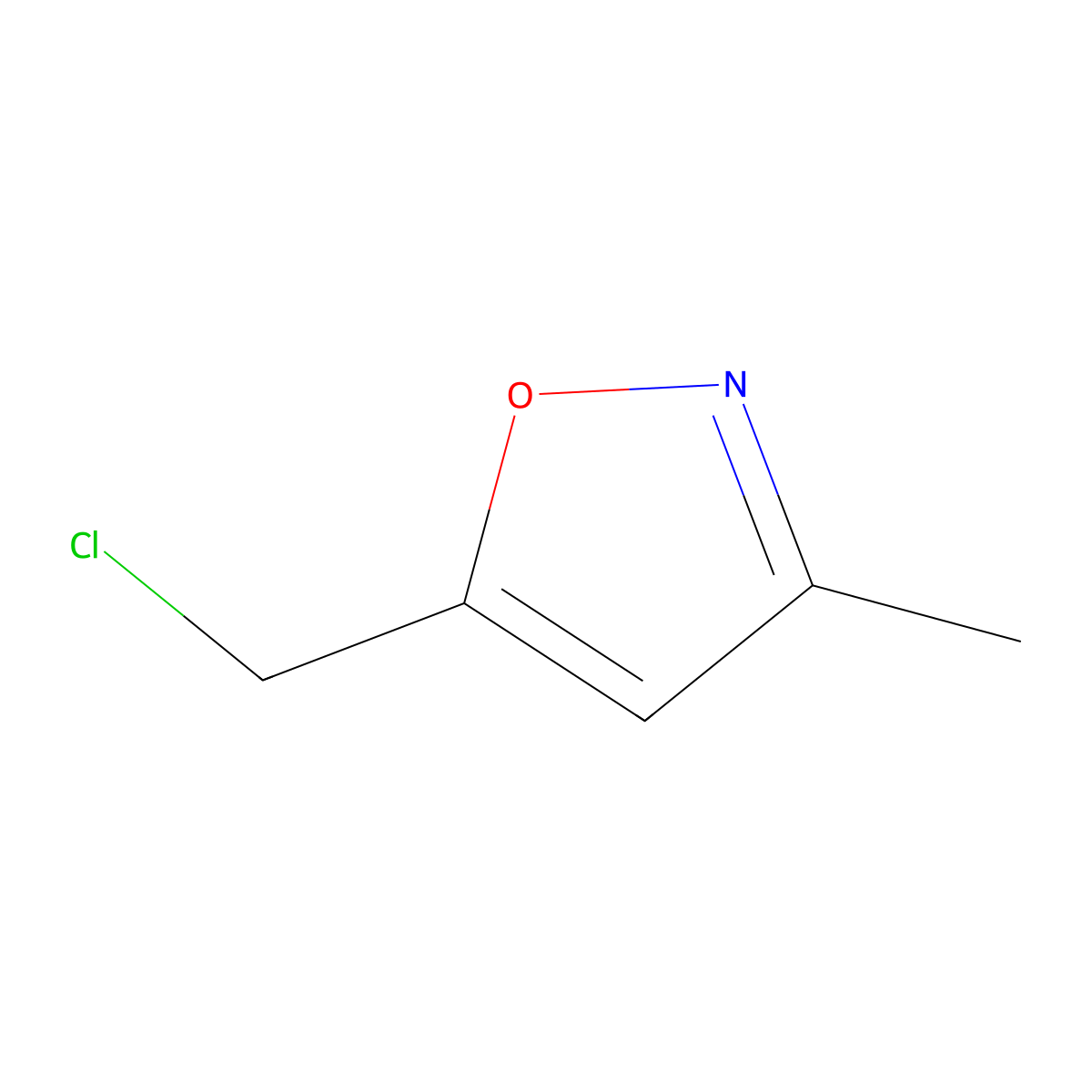 5-(Chloromethyl)-3-methyl-1,2-oxazole molecular structure, CAS 40340-41-8