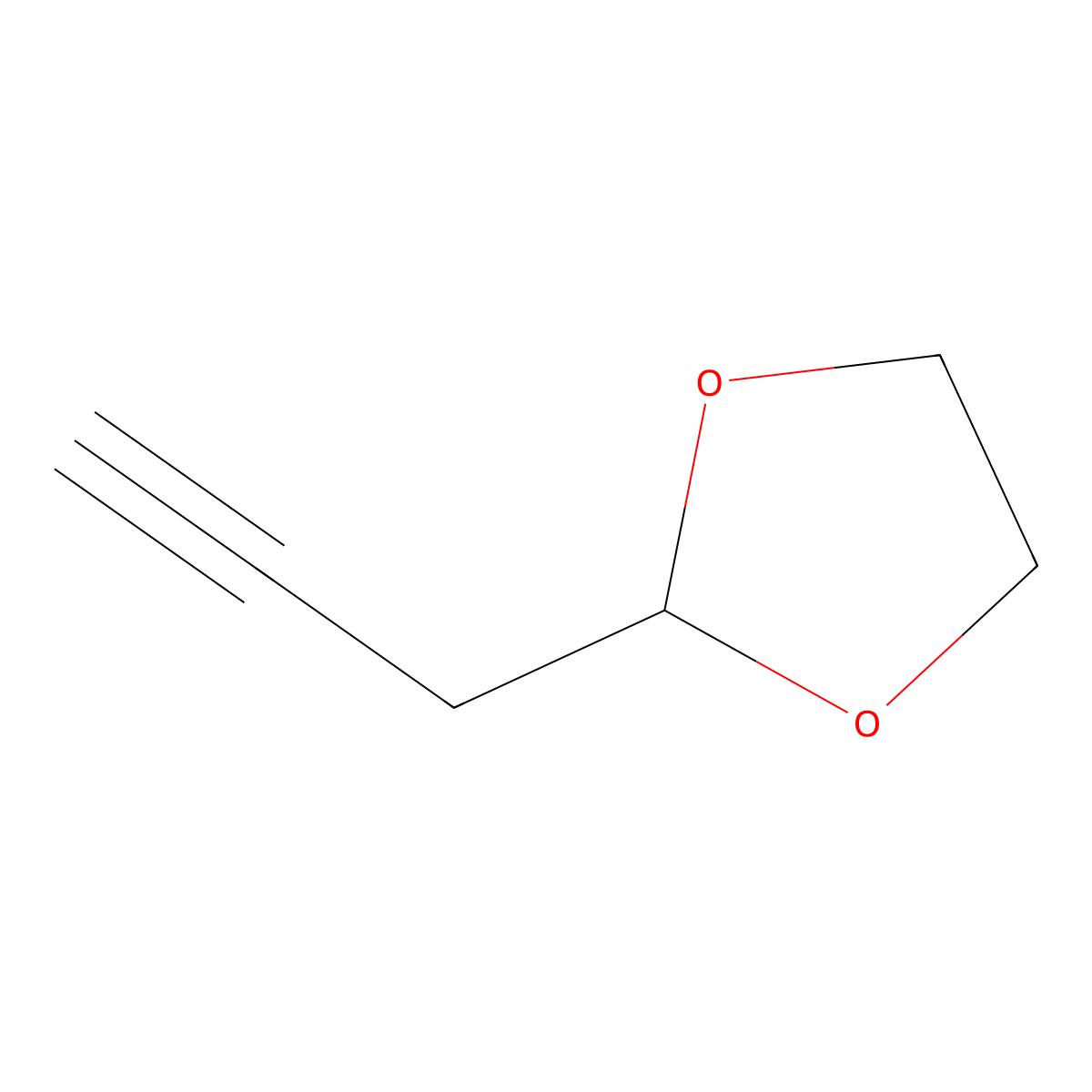 2-(Prop-2-yn-1-yl)-1,3-dioxolane molecular structure, CAS 40341-24-0