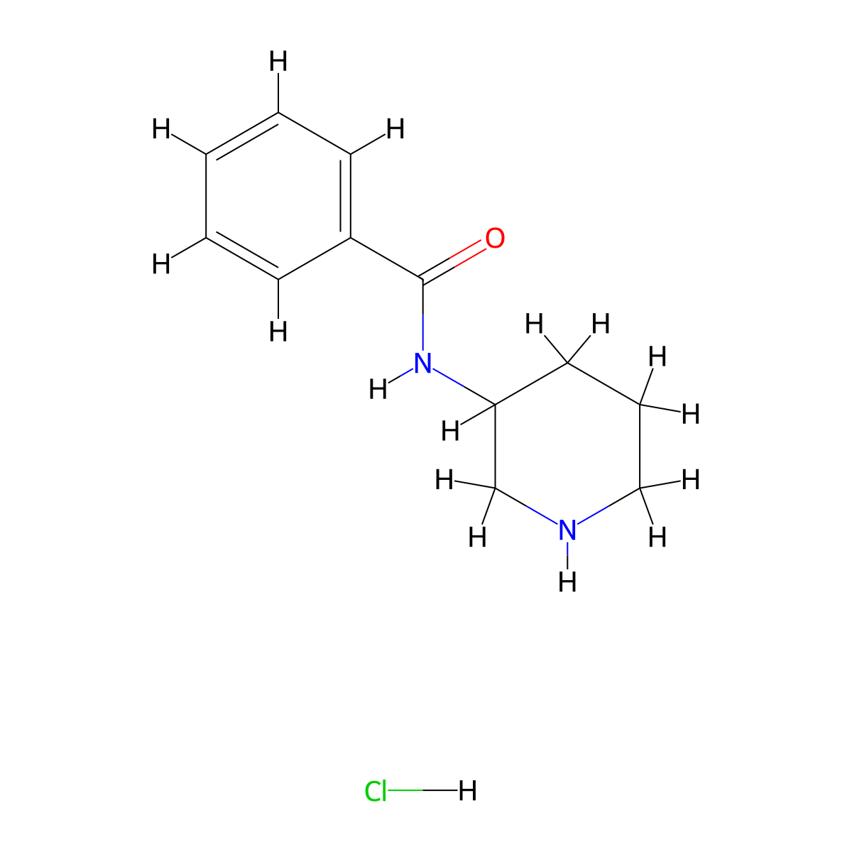 N-piperidin-3-ylbenzamide hydrochloride molecular structure, CAS 403479-38-9