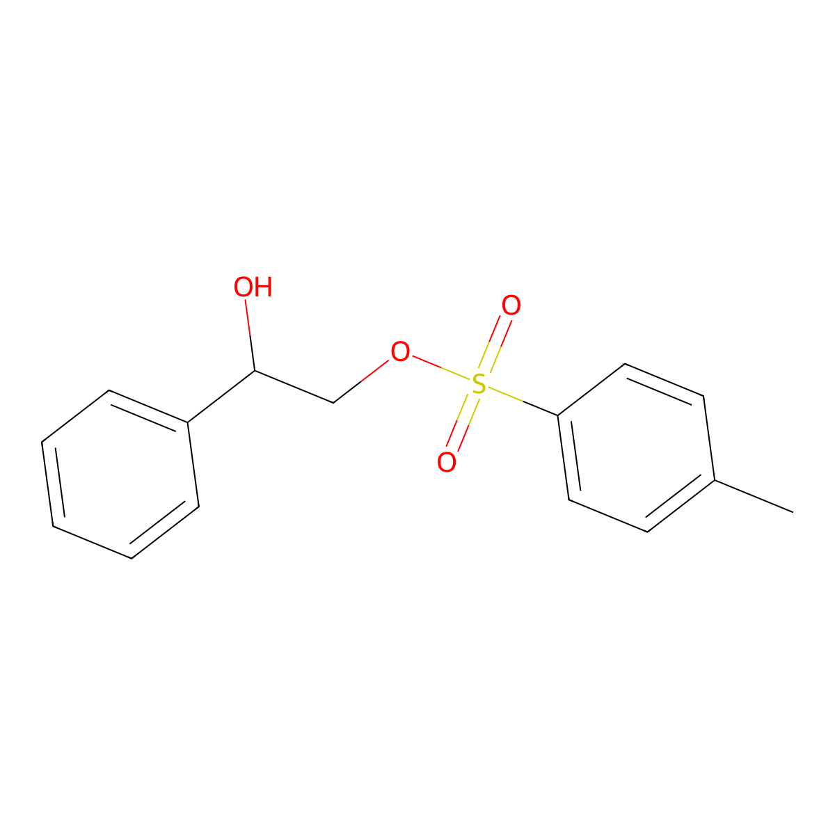 1,2-Ethanediol, 1-phenyl-, 2-(4-methylbenzenesulfonate) molecular structure, CAS 40348-74-1