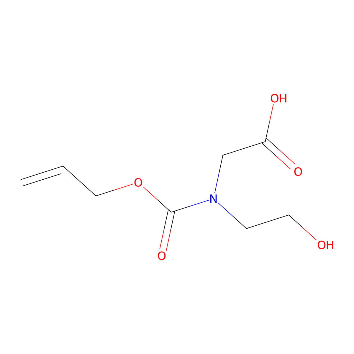 2-[(2-Hydroxyethyl)[(prop-2-en-1-yloxy)carbonyl]amino]acetic acid molecular structure, CAS 403482-88-2