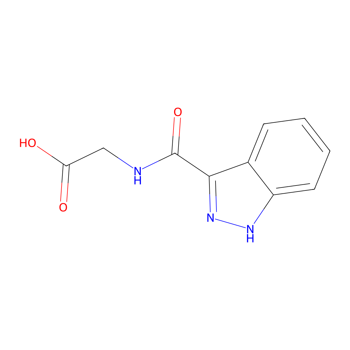 2-(1H-indazole-3-carboxamido)acetic acid molecular structure, CAS 403483-02-3
