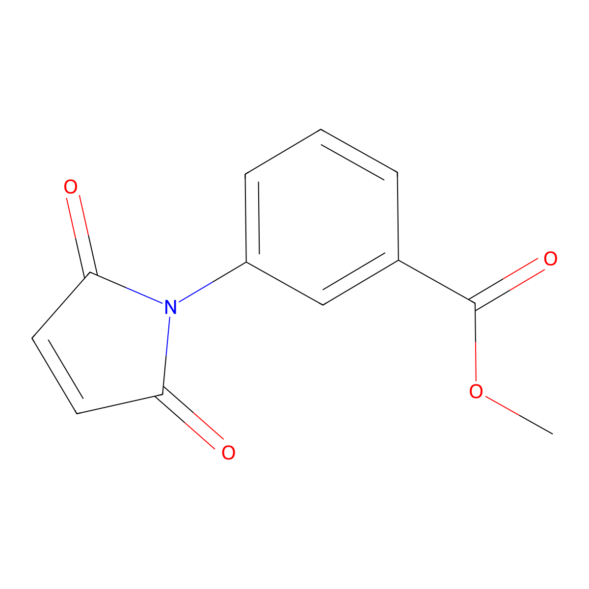 Methyl 3-(2,5-dioxo-2,5-dihydro-1H-pyrrol-1-yl)benzoate molecular structure, CAS 40349-50-6