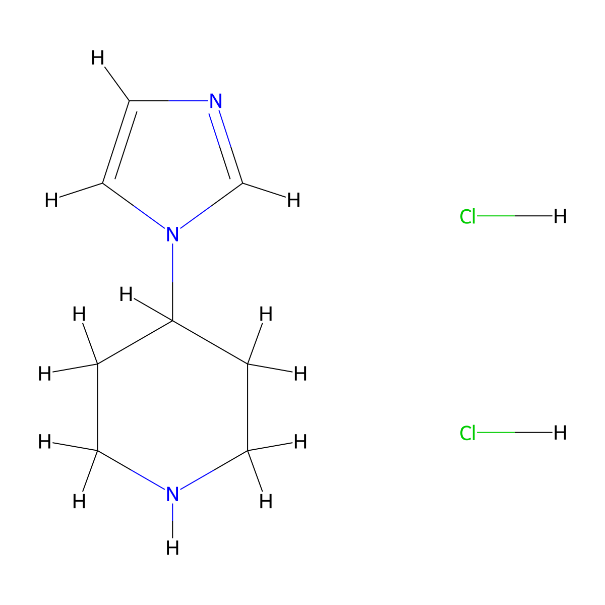 4-(1H-imidazol-1-yl)piperidine dihydrochloride molecular structure, CAS 403492-40-0