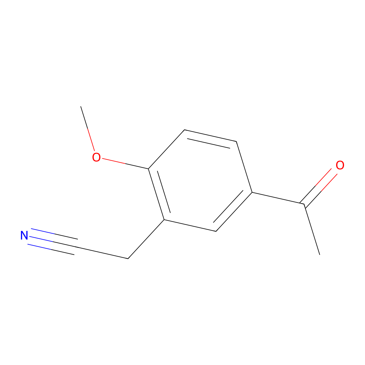 2-(5-Acetyl-2-methoxyphenyl)acetonitrile molecular structure, CAS 403499-85-4
