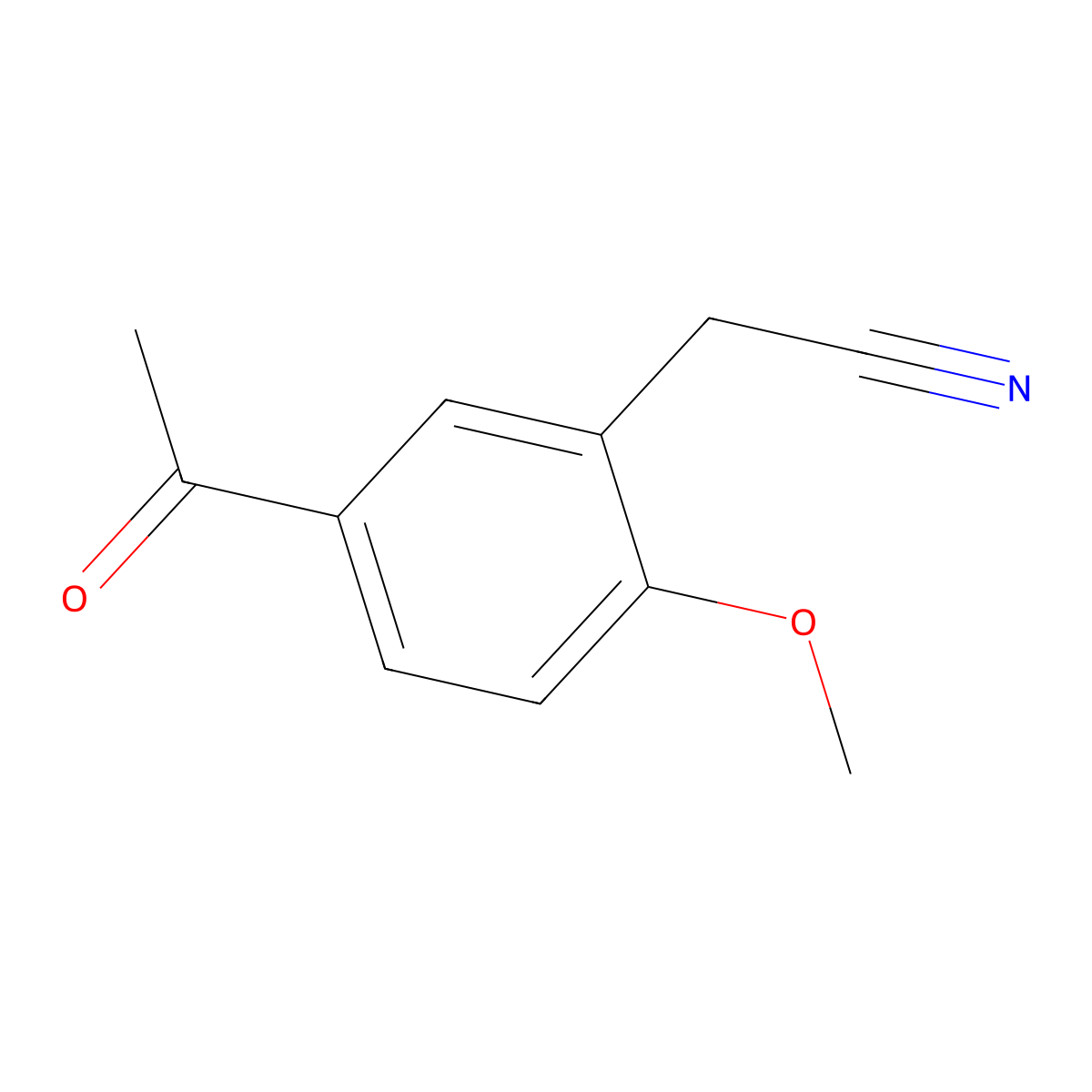 2-(5-Acetyl-2-methoxyphenyl)acetonitrile molecular structure, CAS 403499-85-4
