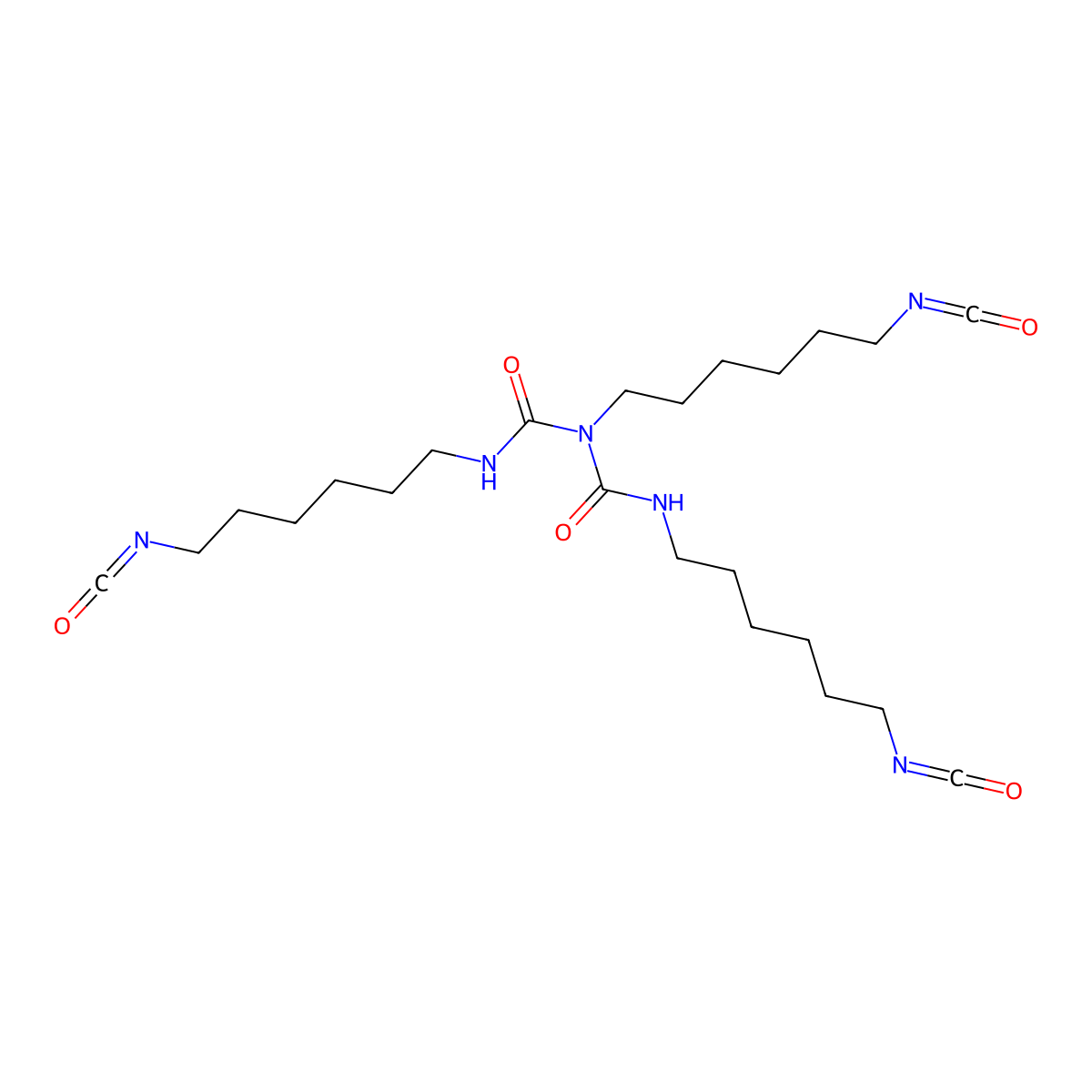 N,N',2-Tris(6-isocyanatohexyl)-imidodicarbonic diamide molecular structure, CAS 4035-89-6
