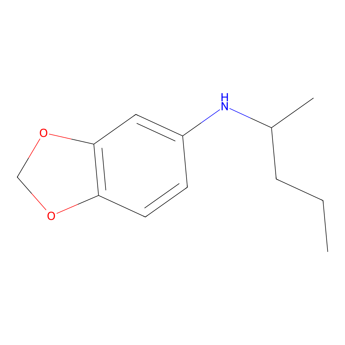 N-(pentan-2-yl)-1,3-dioxaindan-5-amine molecular structure, CAS 403514-09-0