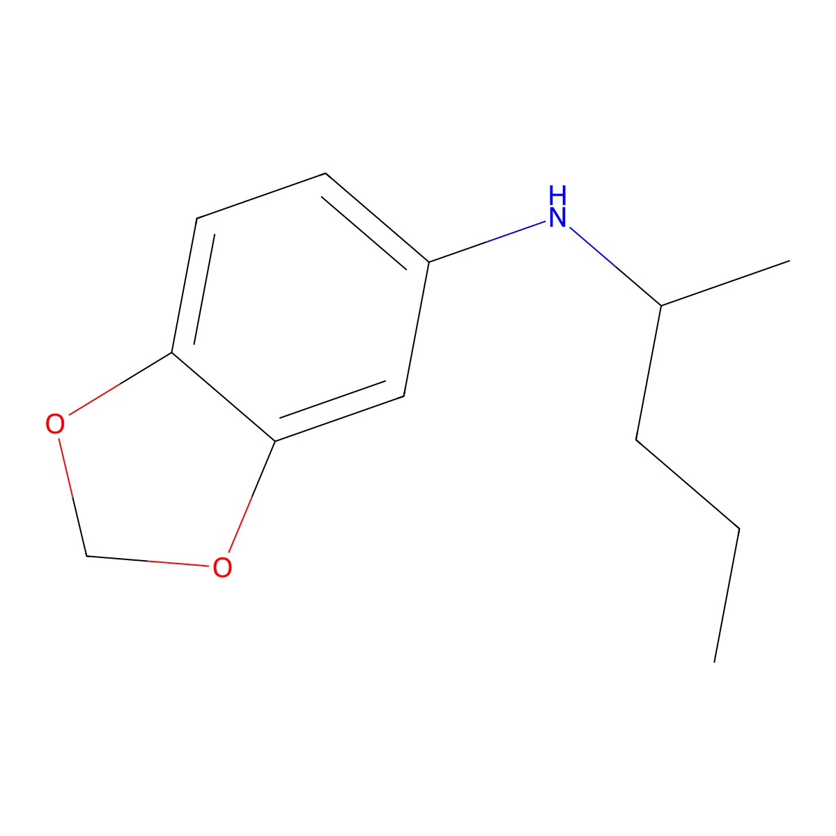 N-(pentan-2-yl)-1,3-dioxaindan-5-amine molecular structure, CAS 403514-09-0