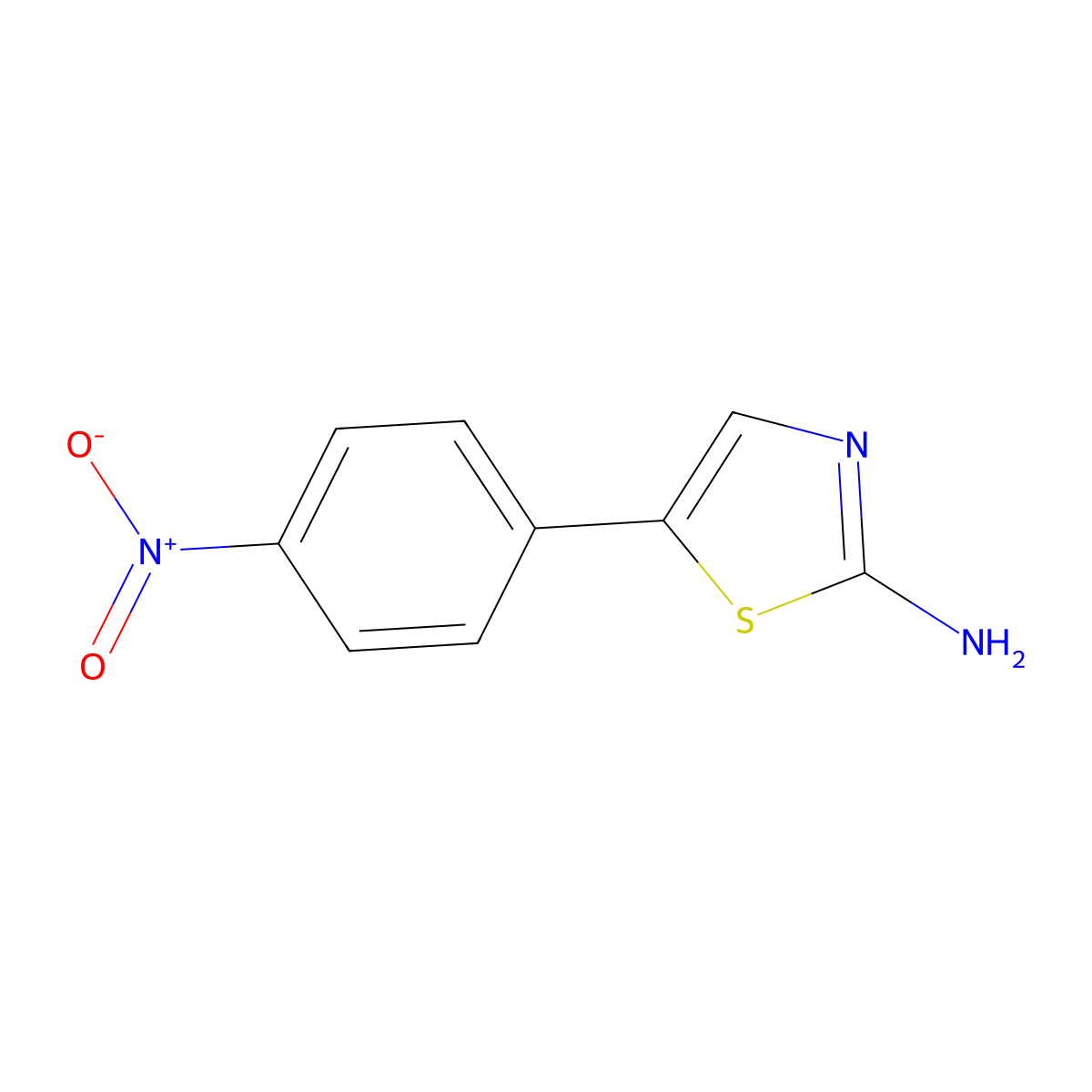 5-(4-Nitrophenyl)thiazol-2-amine molecular structure, CAS 40353-58-0