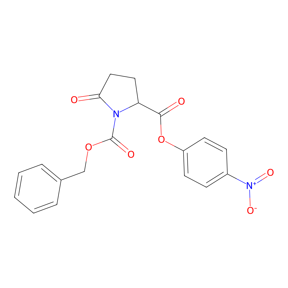 Z-Pyr-ONp molecular structure, CAS 40356-52-3