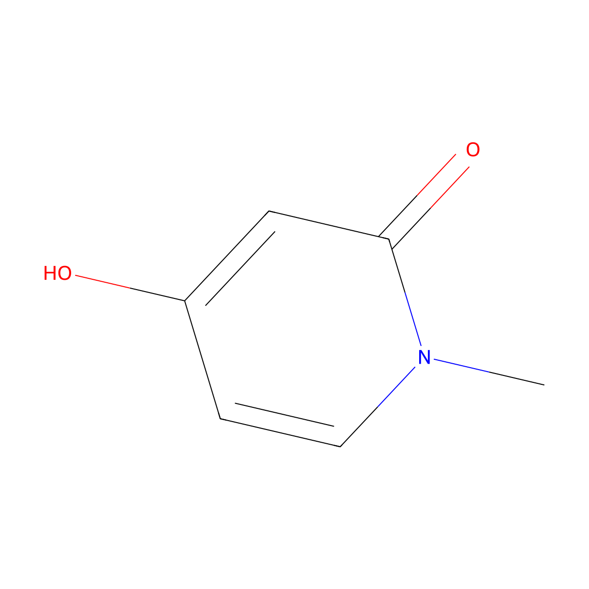 4-Hydroxy-1-methyl-1,2-dihydropyridin-2-one molecular structure, CAS 40357-87-7