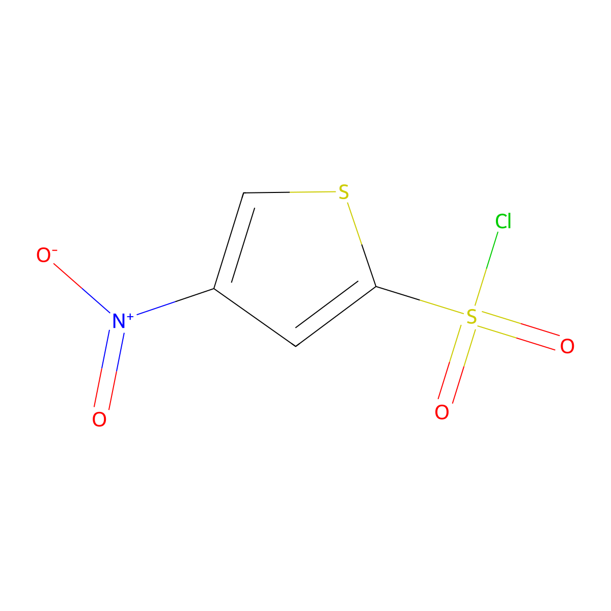 4-Nitrothiophene-2-sulfonyl chloride molecular structure, CAS 40358-04-1