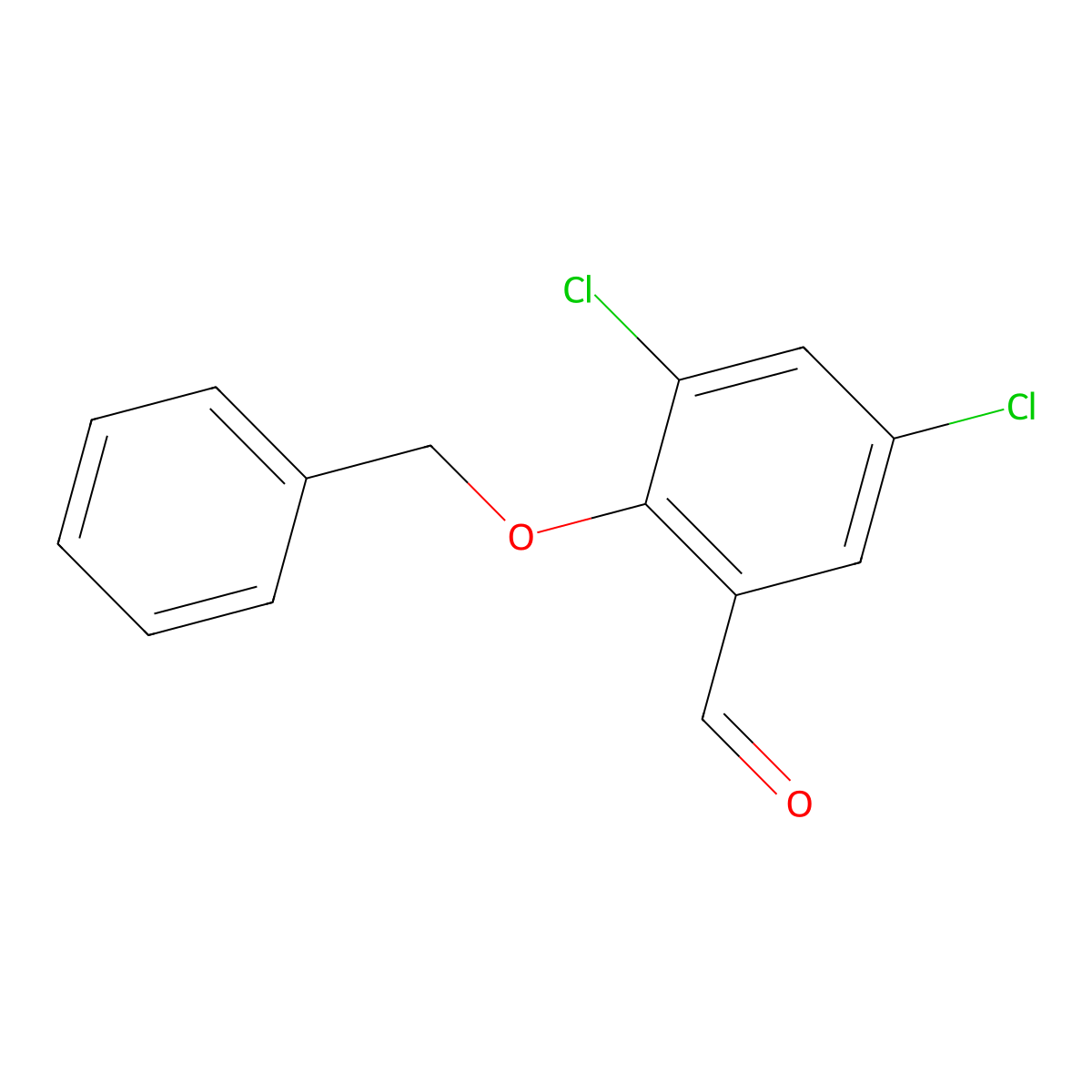 2-(Benzyloxy)-3,5-dichlorobenzaldehyde molecular structure, CAS 40359-57-7
