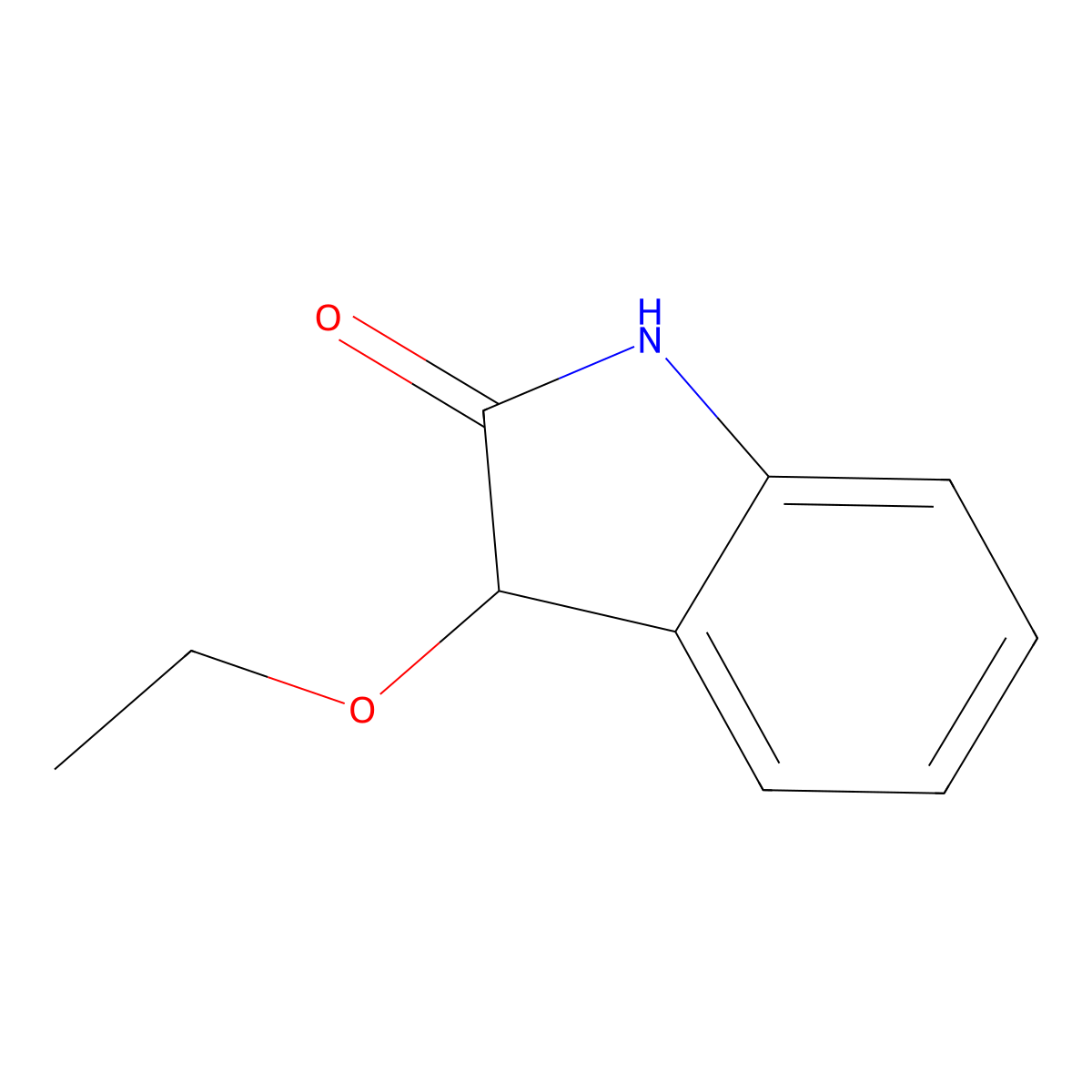 3-Ethoxy-1,3-dihydroindol-2-one molecular structure, CAS 4036-15-1