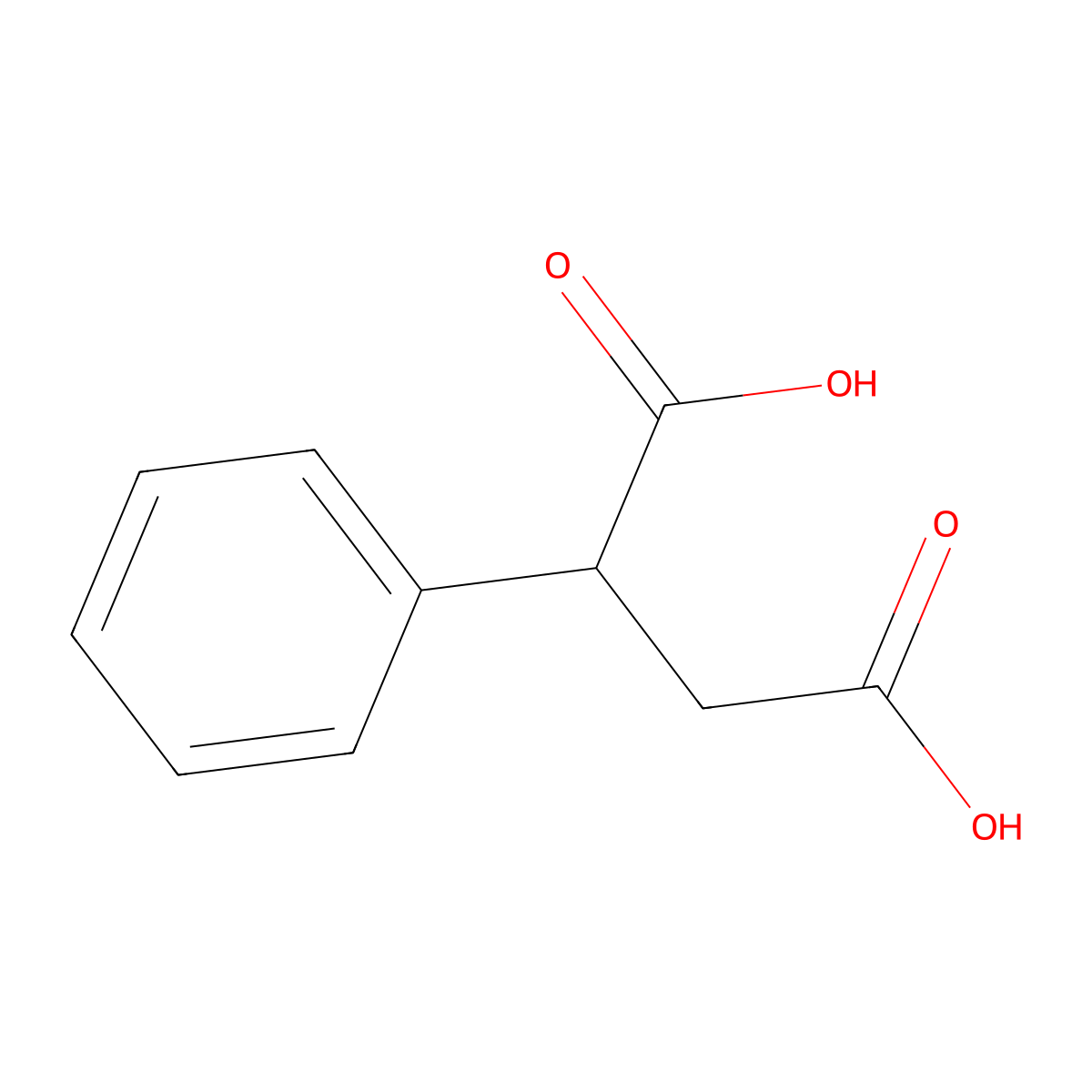 (+)-Phenylsuccinic acid molecular structure, CAS 4036-30-0
