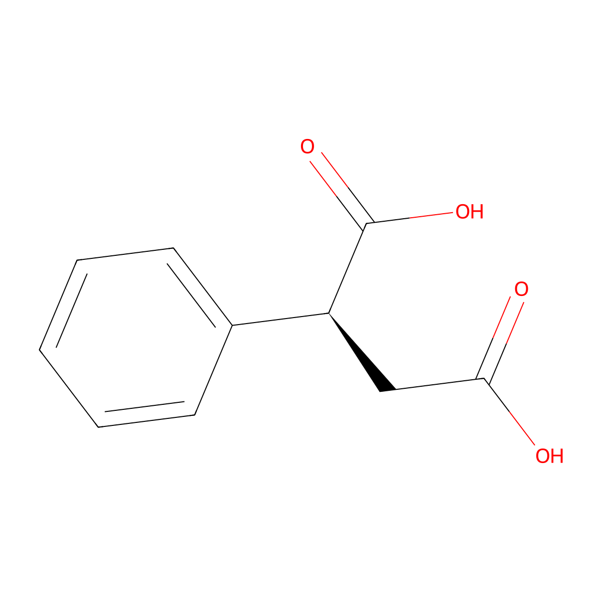 (+)-Phenylsuccinic acid molecular structure, CAS 4036-30-0