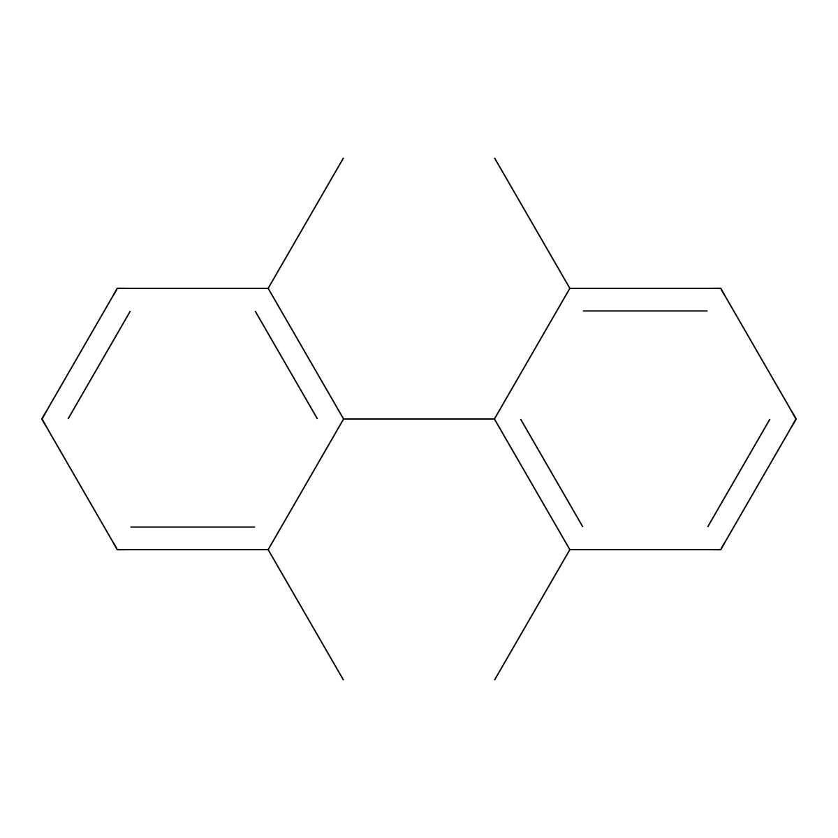 2,2',6,6'-Tetramethylbiphenyl molecular structure, CAS 4036-43-5