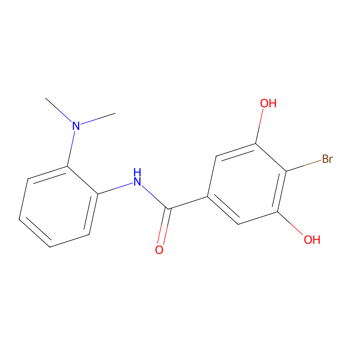 4-Bromo-N-[2-(dimethylamino)phenyl]-3,5-dihydroxybenzamide molecular structure, CAS 4036-86-6
