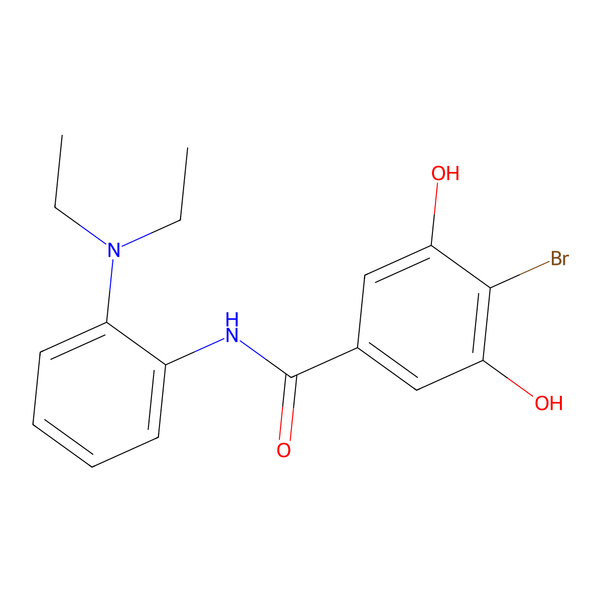 4-Bromo-2'-(diethylamino)-3,5-dihydroxybenzylanilide molecular structure, CAS 4036-89-9