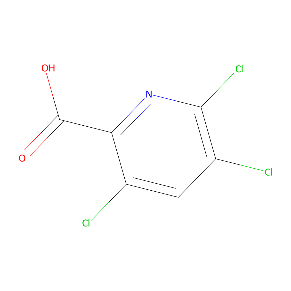3,5,6-Trichloropicolinic acid molecular structure, CAS 40360-44-9