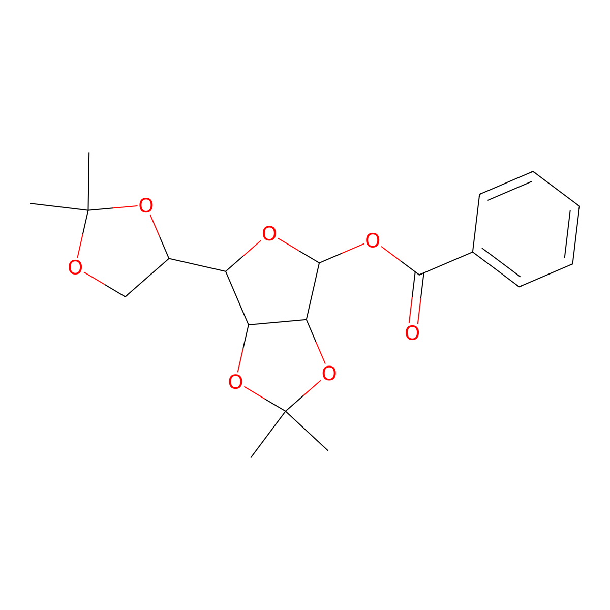 1-O-Benzoyl-2,3:5,6-di-O-isopropylidene-D-talofuranose molecular structure, CAS 403604-98-8