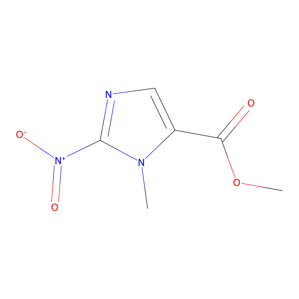 Methyl 3-methyl-2-nitro-3H-imidazole-4-carboxylate molecular structure, CAS 40361-79-3