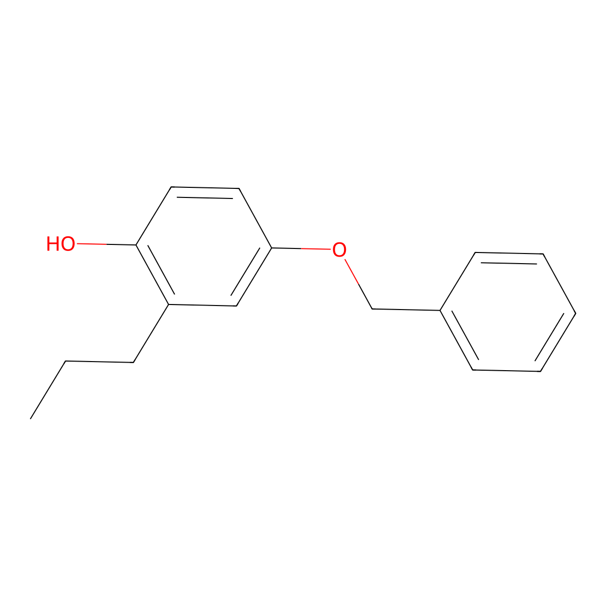 4-Benzyloxy-2-propylphenol molecular structure, CAS 403612-16-8