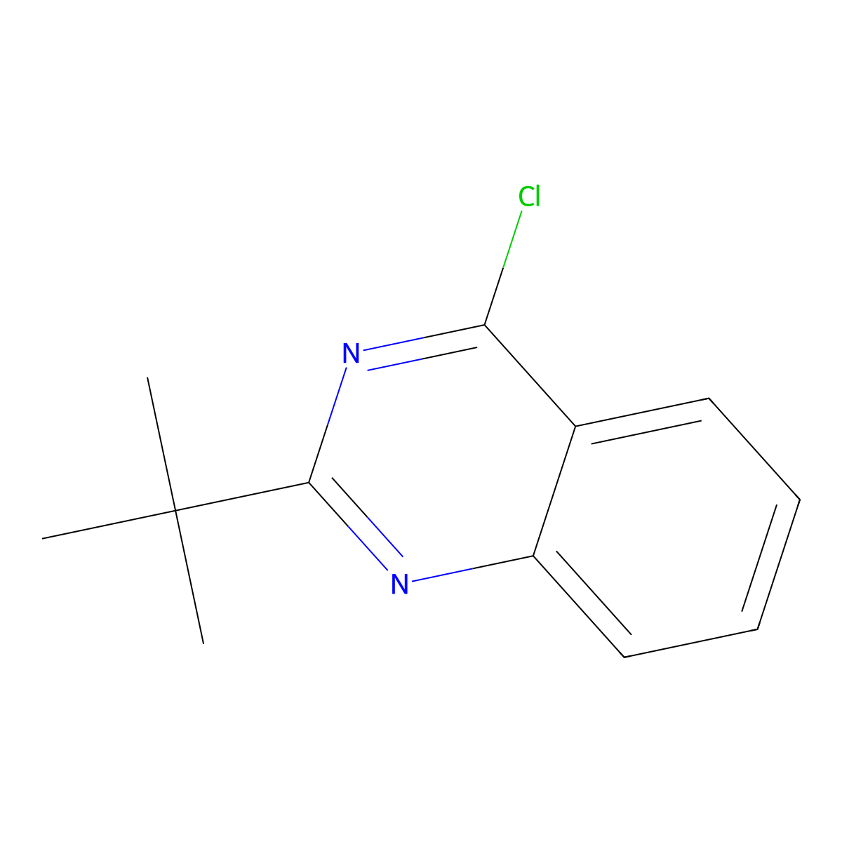 2-(tert-Butyl)-4-chloroquinazoline molecular structure, CAS 403612-89-5