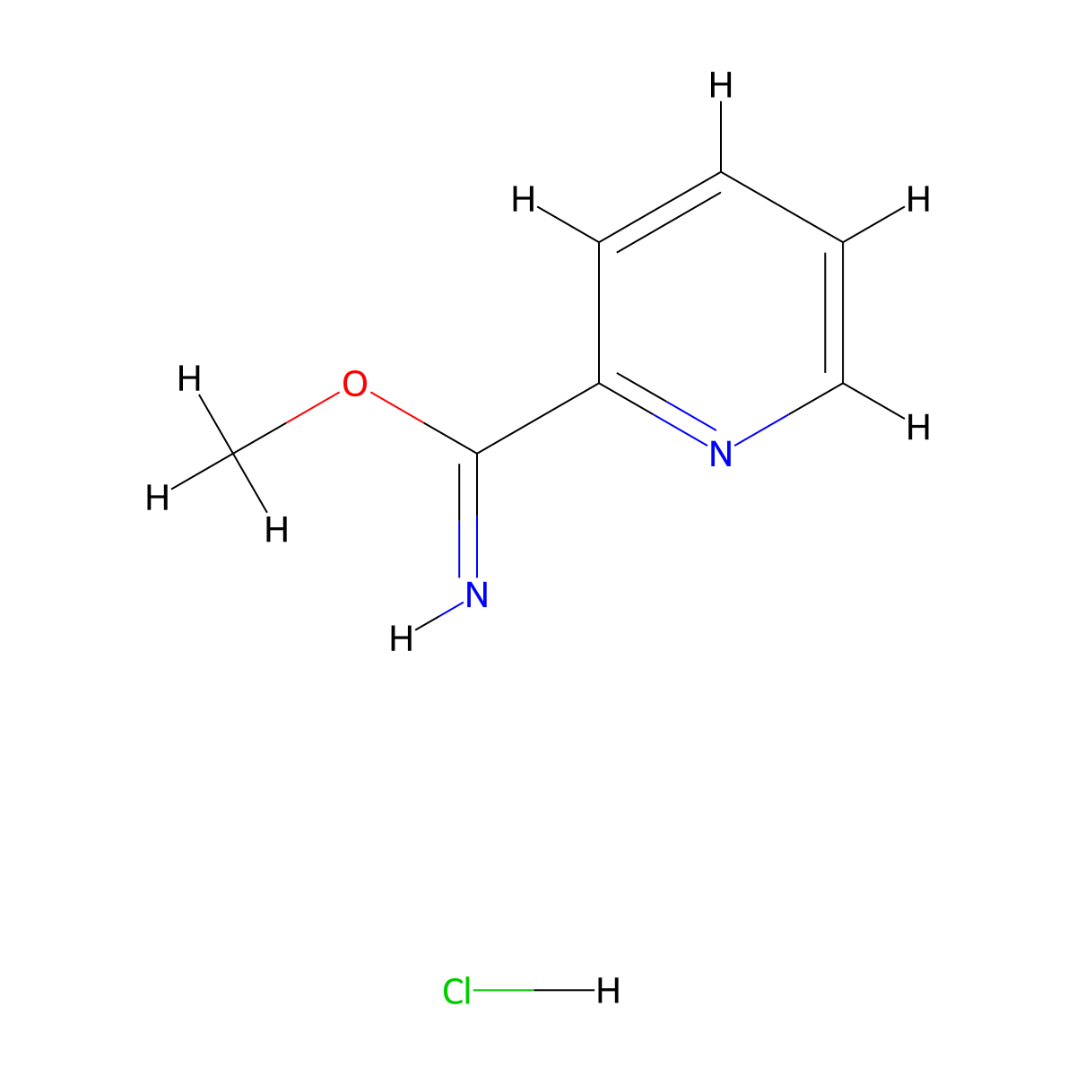 Methyl picolinimidate hydrochloride molecular structure, CAS 403612-90-8