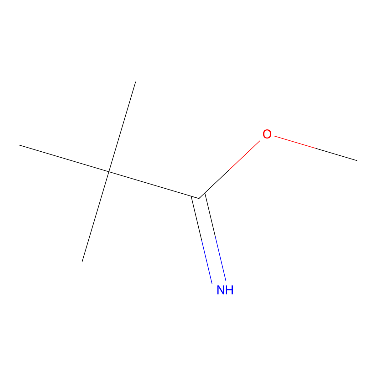 Methyl 2,2-dimethylpropanecarboximidate molecular structure, CAS 403612-91-9