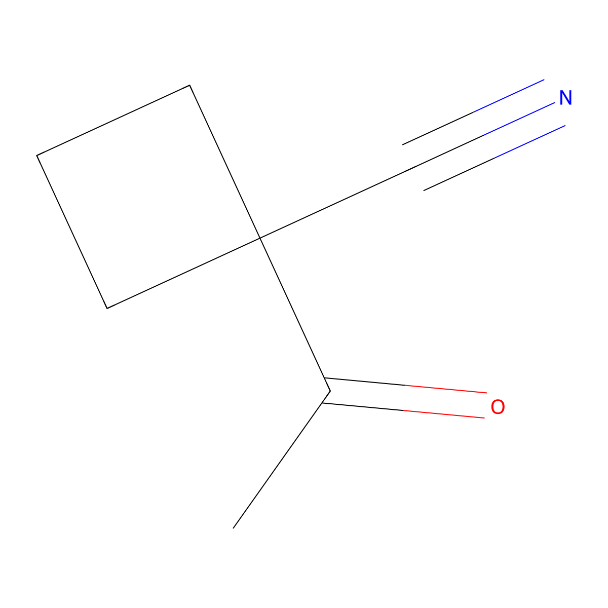 1-Acetylcyclobutane-1-carbonitrile molecular structure, CAS 403615-62-3