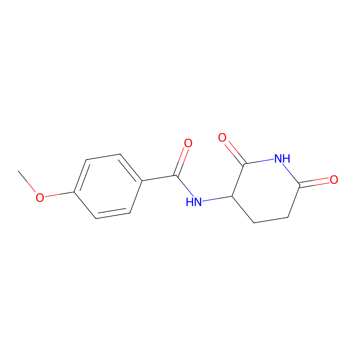N-(2,6-dioxopiperidin-3-yl)-4-methoxybenzamide molecular structure, CAS 403642-12-6