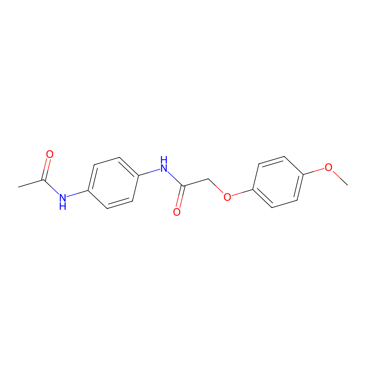 N-[4-(acetylamino)phenyl]-2-(4-methoxyphenoxy)acetamide molecular structure, CAS 403643-71-0