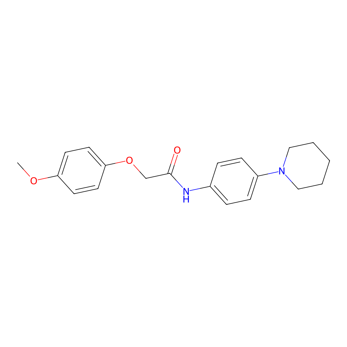 2-(4-methoxyphenoxy)-N-(4-piperidin-1-ylphenyl)acetamide molecular structure, CAS 403643-73-2