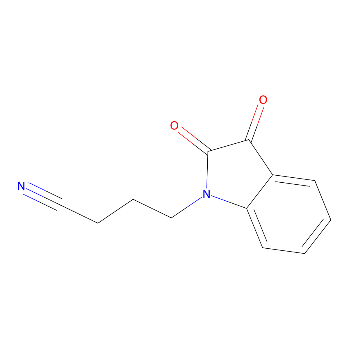 4-(2,3-dioxo-2,3-dihydro-1H-indol-1-yl)butanenitrile molecular structure, CAS 403643-84-5