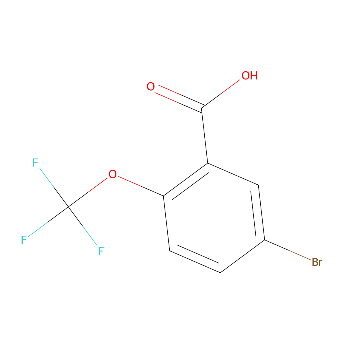 5-bromo-2-(trifluoromethoxy)benzoic Acid molecular structure, CAS 403646-47-9