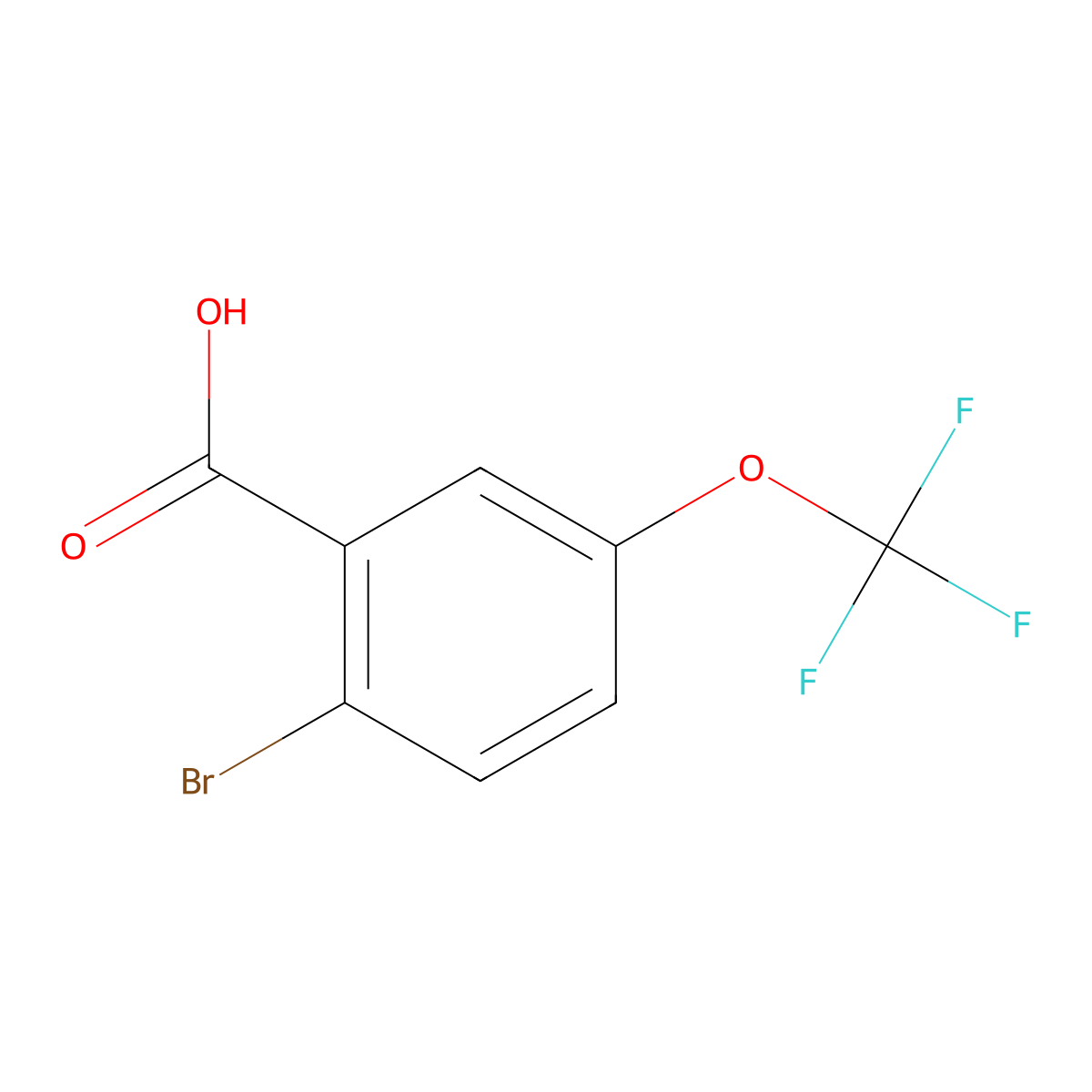 2-bromo-5-(trifluoromethoxy)benzoic Acid molecular structure, CAS 403646-48-0