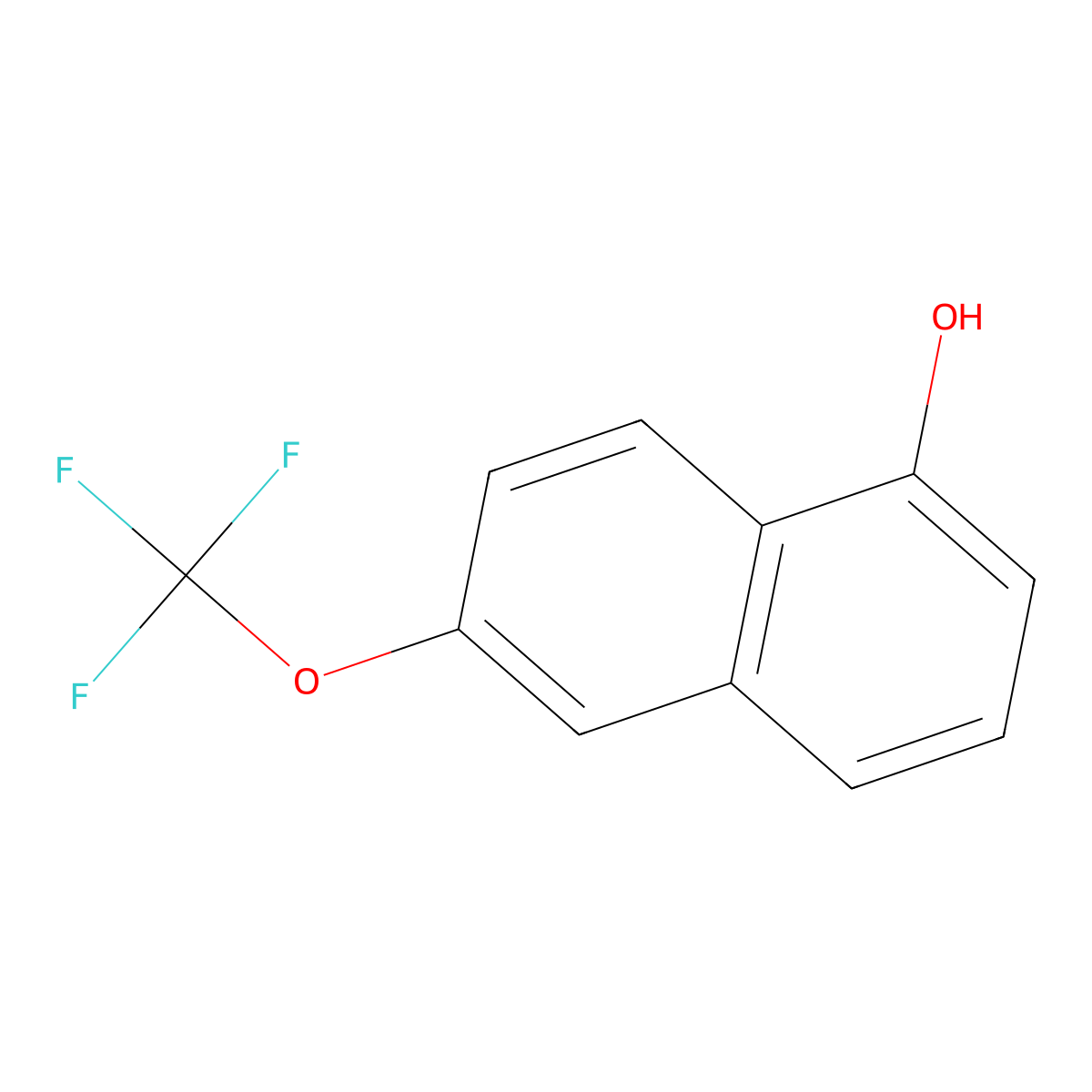 2-(Trifluoromethoxy)-5-naphthol molecular structure, CAS 403646-63-9
