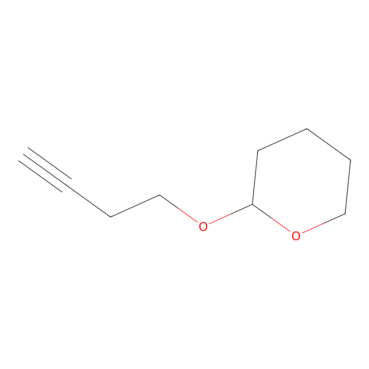 2-(3-Butynyloxy)tetrahydro-2H-pyran molecular structure, CAS 40365-61-5