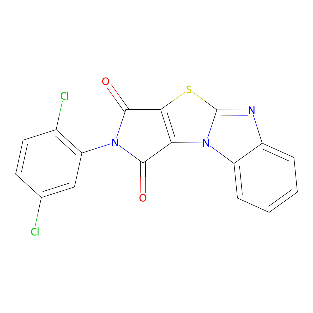 2-(2,5-dichlorophenyl)-1H-pyrrolo[3',4':4,5][1,3]thiazolo[3,2-a]benzimidazole-1,3(2H)-dione molecular structure, CAS 403652-82-4