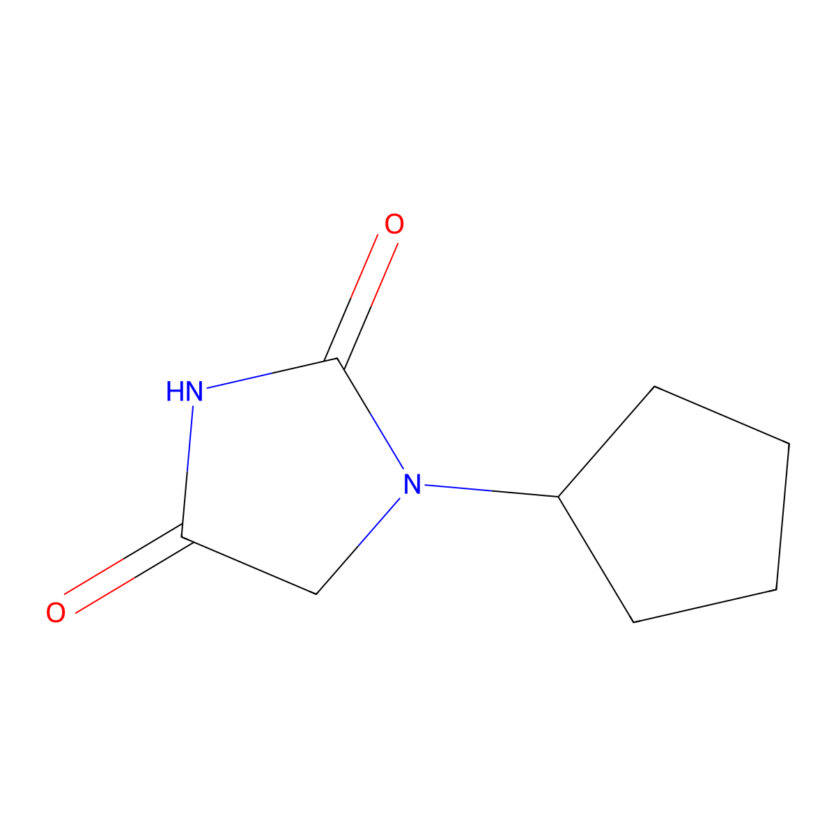 1-Cyclopentylimidazolidine-2,4-dione molecular structure, CAS 403655-89-0