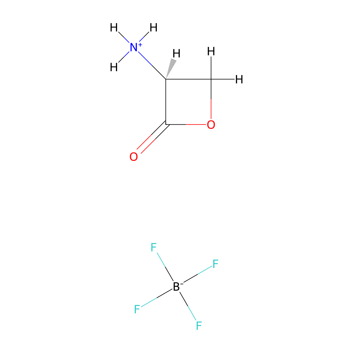 (3S)-2-Oxooxetan-3-aminium tetrafluoroborate molecular structure, CAS 403655-97-0