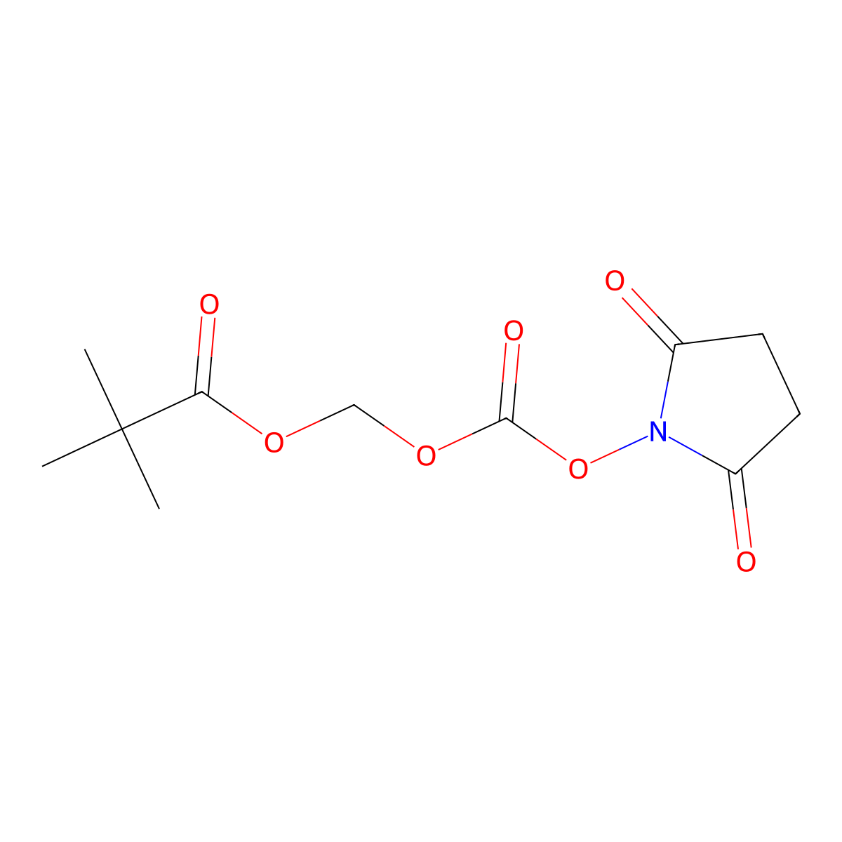 ((((2,5-Dioxopyrrolidin-1-yl)oxy)carbonyl)oxy)methyl pivalate molecular structure, CAS 403656-27-9
