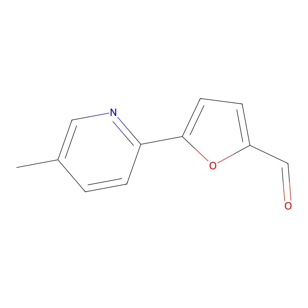 5-(5-Methylpyridin-2-yl)furan-2-carbaldehyde molecular structure, CAS 403657-23-8