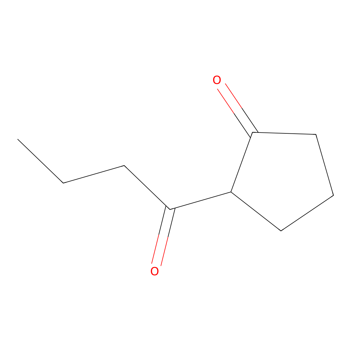 2-Butanoylcyclopentan-1-one molecular structure, CAS 40366-27-6
