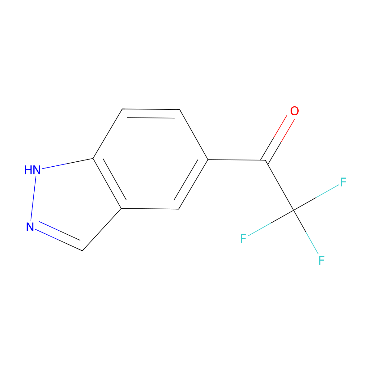 2,2,2-Trifluoro-1-(1H-indazol-5-YL)ethanone molecular structure, CAS 403660-48-0