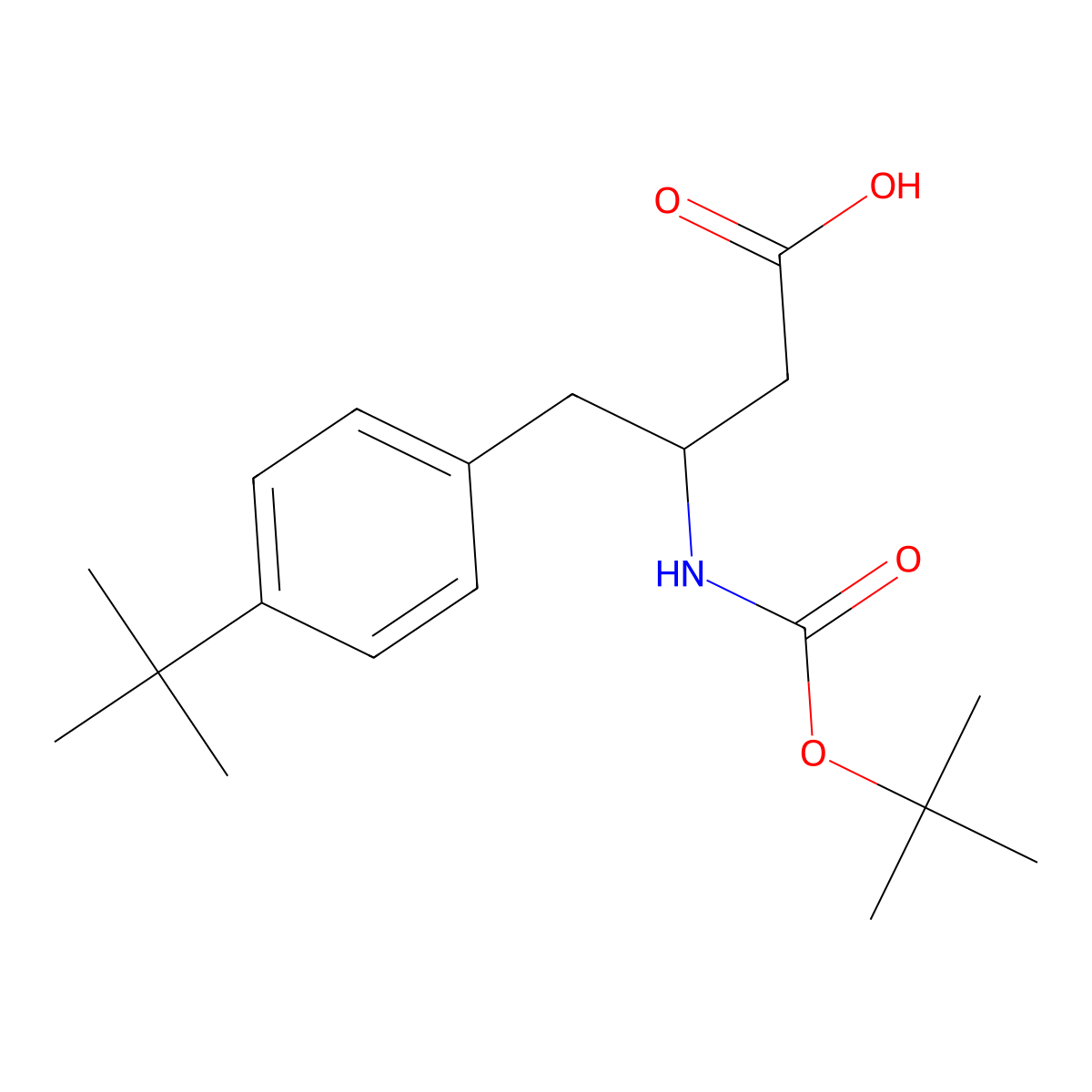 Boc-(S)-3-Amino-4-(4-tert-butyl-phenyl)-butyric acid molecular structure, CAS 403661-85-8