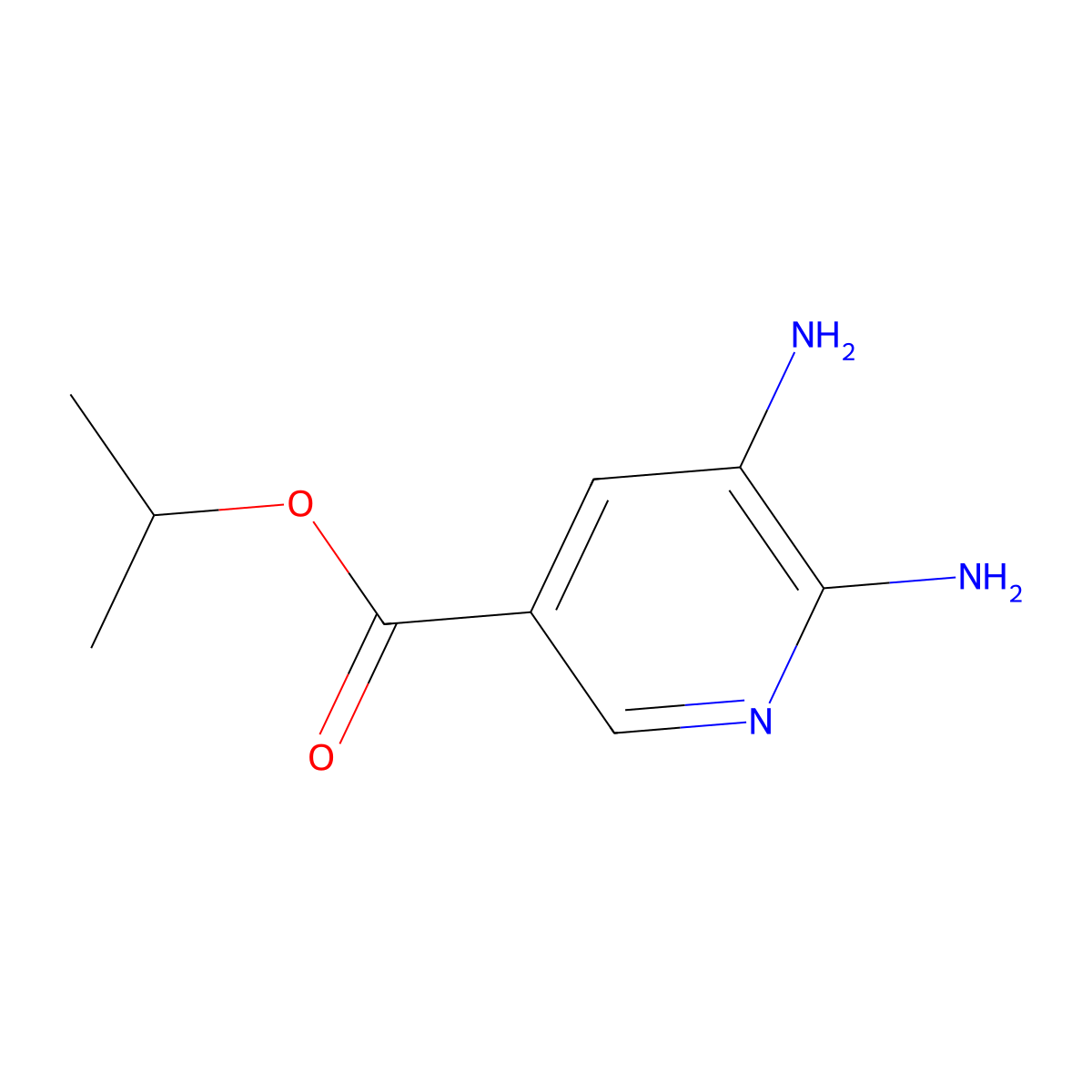 Isopropyl 5,6-diaminonicotinate molecular structure, CAS 403668-98-4
